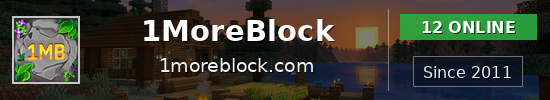 1MoreBlock Minecraft server banner