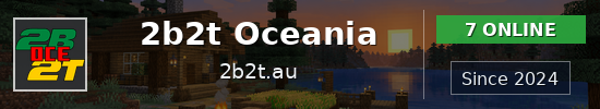 2b2t Oceania Minecraft server banner