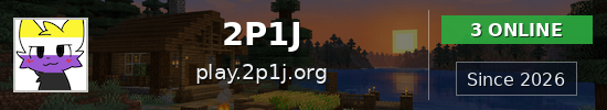 2P1J Minecraft server banner