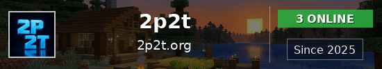 2p2t Minecraft server banner
