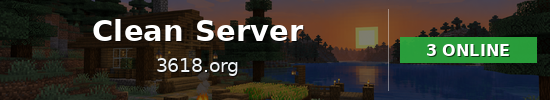 Clean Server Minecraft server banner