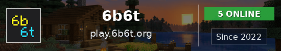 6b6t Minecraft server banner