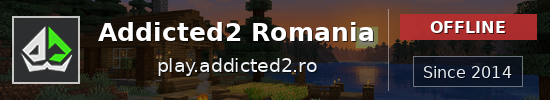 Addicted2 Romania Minecraft server banner