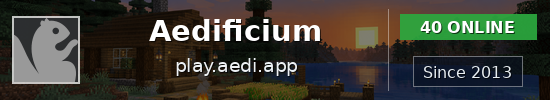 Aedificium Minecraft server banner