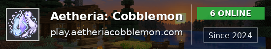 Aetheria: Cobblemon Minecraft server banner