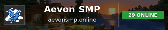 Aevon SMP Minecraft server banner