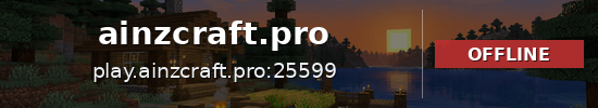 ainzcraft.pro Minecraft server banner
