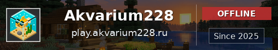 Akvarium228 Minecraft server banner