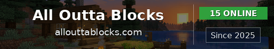 All Outta Blocks Minecraft server banner