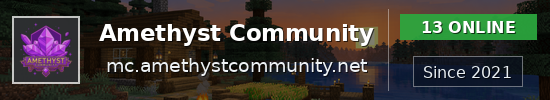 Amethyst Community Minecraft server banner