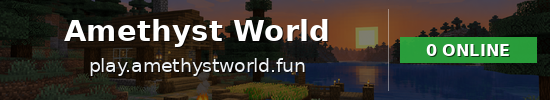 Amethyst World Minecraft server banner