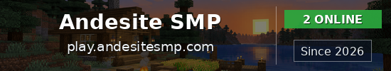 Andesite SMP Minecraft server banner