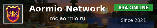 Aormio Network Minecraft server banner