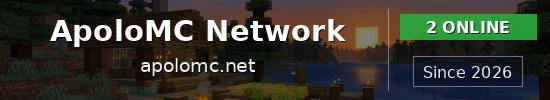 ApoloMC Network Minecraft server banner