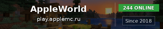 AppleWorld Minecraft server banner