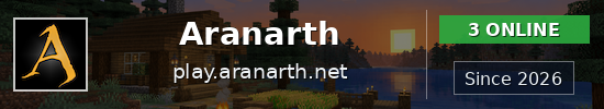Aranarth Minecraft server banner