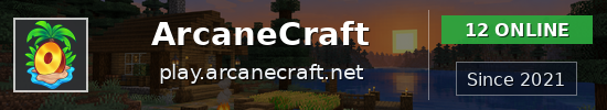 ArcaneCraft Minecraft server banner