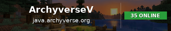 ArchyverseV Minecraft server banner
