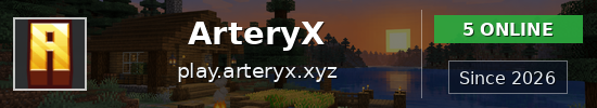 ArteryX Minecraft server banner