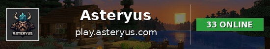 Asteryus Minecraft server banner