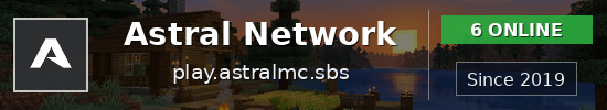 Astral Network Minecraft server banner