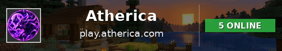 Atherica Minecraft server banner