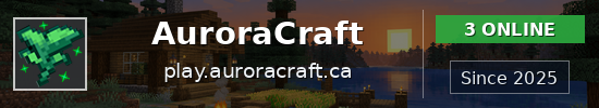AuroraCraft Minecraft server banner