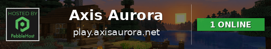Axis Aurora Minecraft server banner