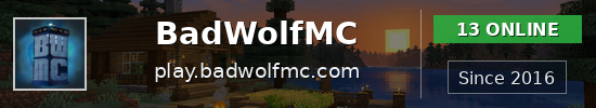 BadWolfMC Minecraft server banner