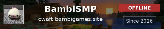 BambiSMP Minecraft server banner