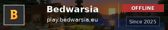 Bedwarsia Minecraft server banner