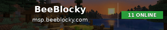 BeeBlocky Minecraft server banner