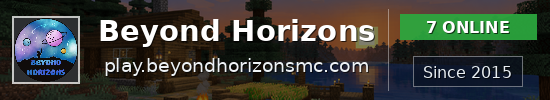 Beyond Horizons Minecraft server banner
