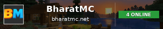 BharatMC Minecraft server banner