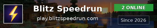 Blitz Speedrun Minecraft server banner