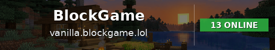 BlockGame Minecraft server banner