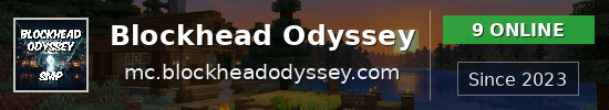 Blockhead Odyssey Minecraft server banner
