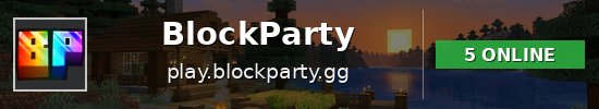 BlockParty Minecraft server banner