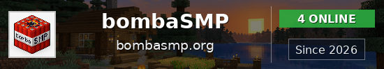 bombaSMP Minecraft server banner