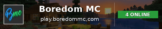 Boredom MC Minecraft server banner