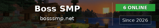 Boss SMP Minecraft server banner