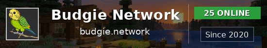Budgie Network Minecraft server banner