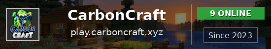CarbonCraft Minecraft server banner