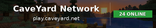 CaveYard Network Minecraft server banner
