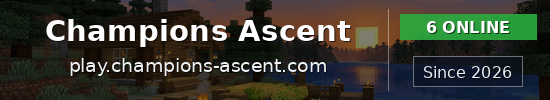 Champions Ascent Minecraft server banner