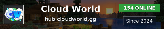 Cloud World Minecraft server banner