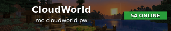 CloudWorld Minecraft server banner