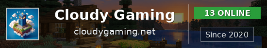 Cloudy Gaming Minecraft server banner
