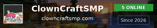 ClownCraftSMP Minecraft server banner