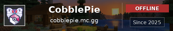 CobblePie Minecraft server banner